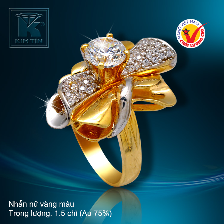 Nhẫn nữ vàng màu 18k