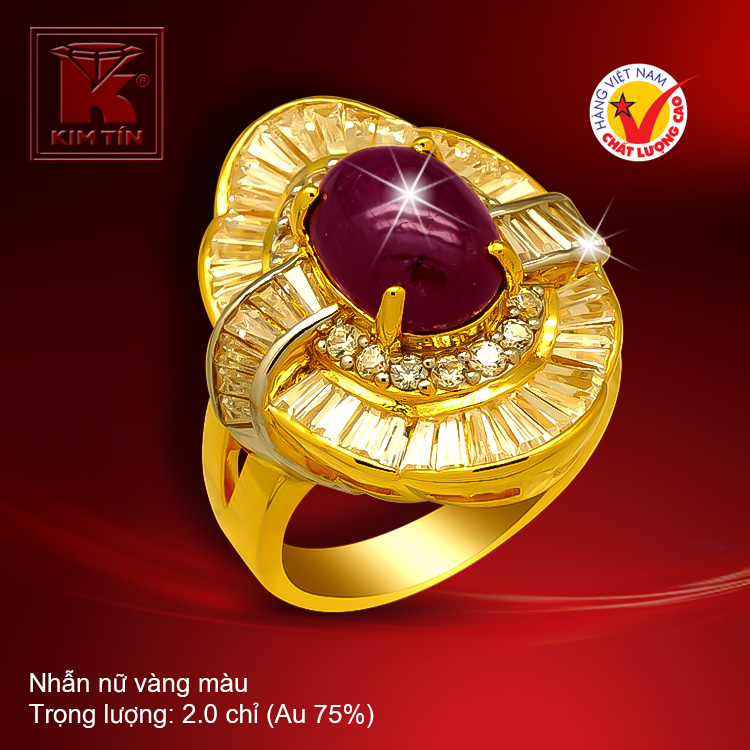 Nhẫn nữ vàng màu 18k