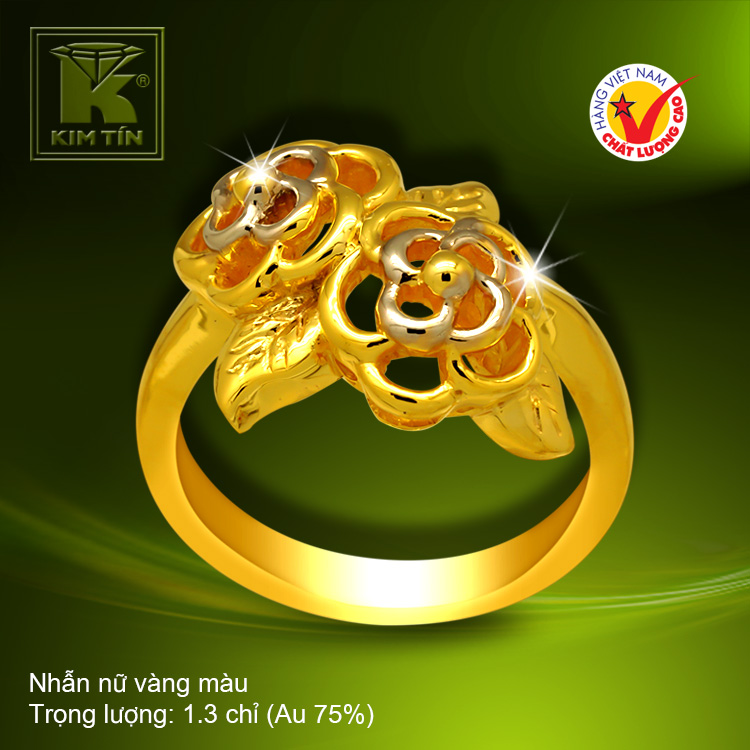 Nhẫn nữ vàng màu 18k