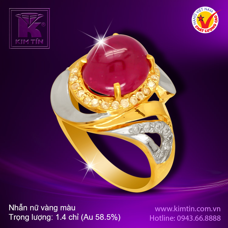 Nhẫn nữ vàng màu 14k