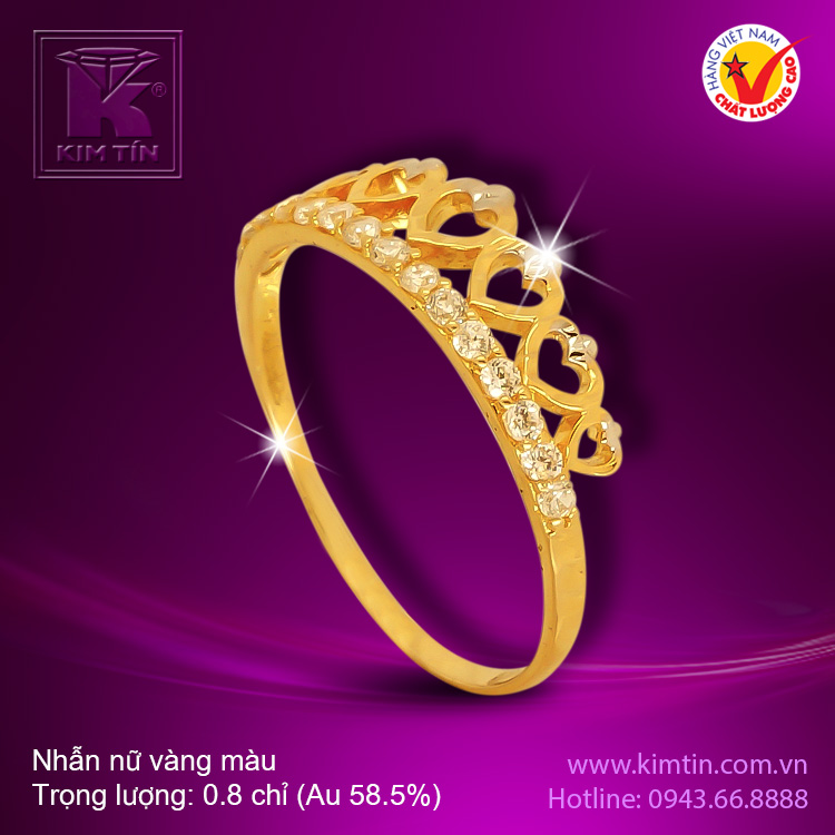 Nhẫn nữ vàng màu 14k