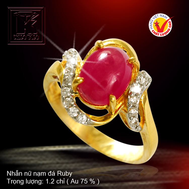 Nhẫn nữ vàng màu 18K