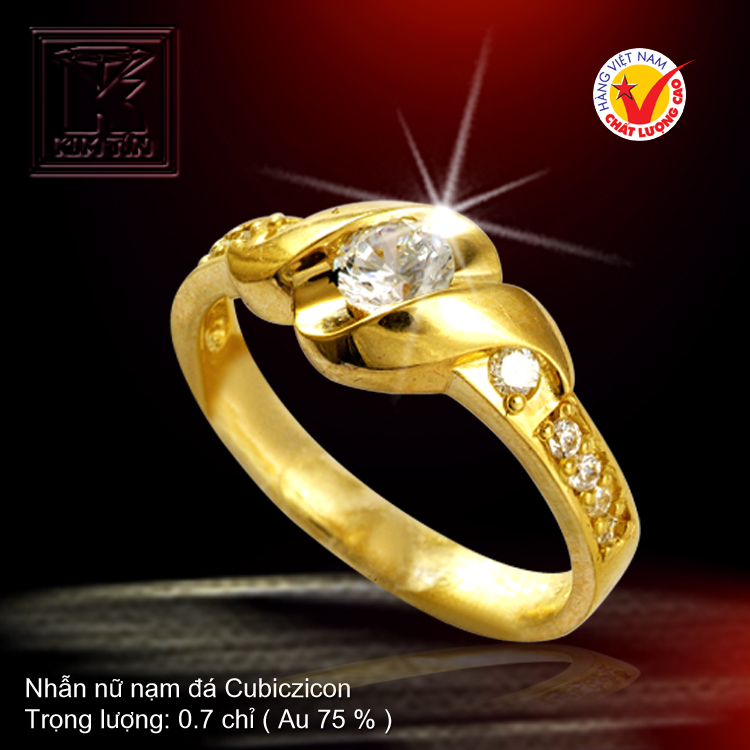 Nhẫn nữ vàng màu 18K