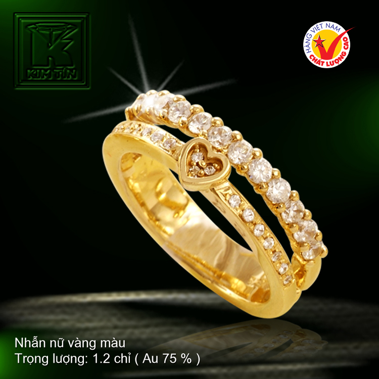 Nhẫn nữ vàng màu 18K