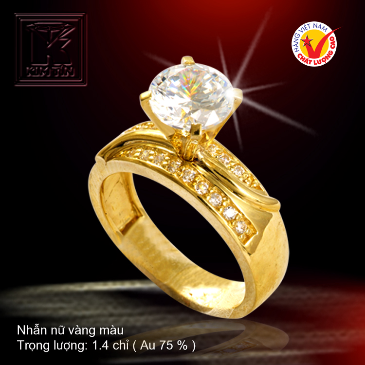 Nhẫn nữ vàng màu 18K