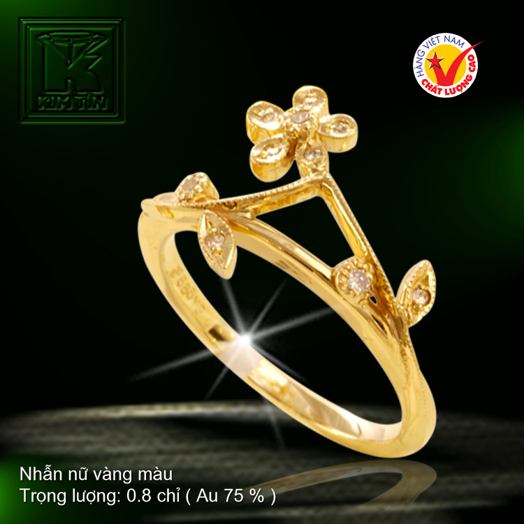 Nhẫn nữ vàng màu 18K