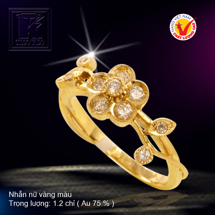 Nhẫn nữ vàng màu 18K