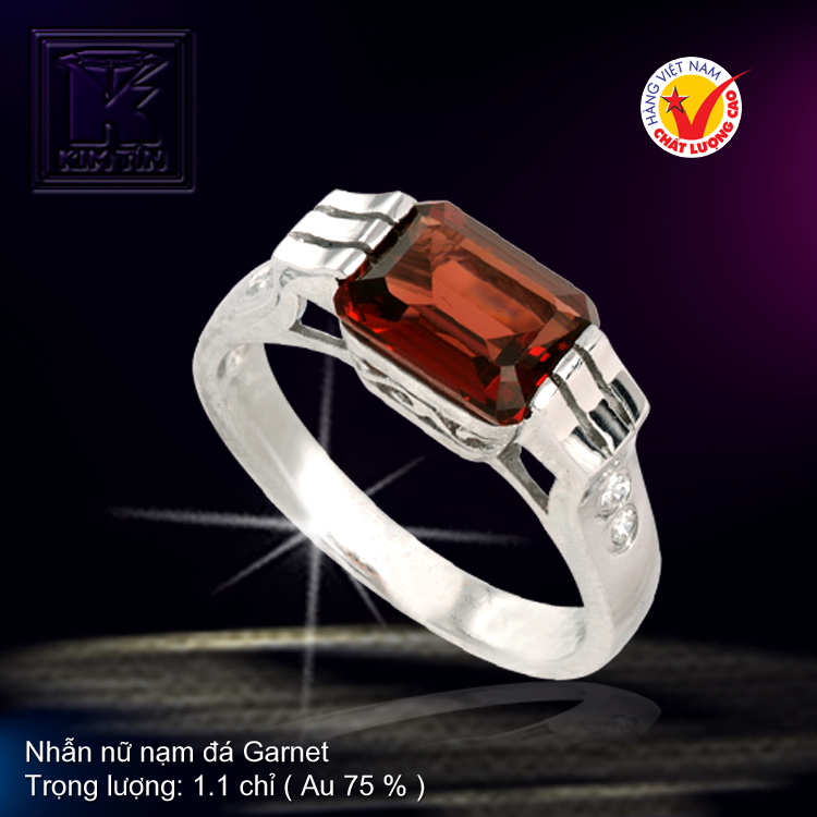 Nhẫn nữ vàng trắng 18K