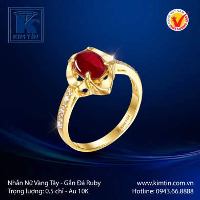 Nhẫn nữ Vàng tây 10K 