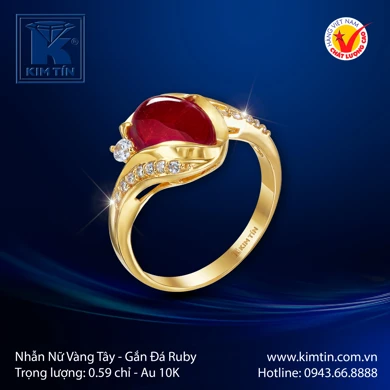 Nhẫn nữ Vàng tây 10K 