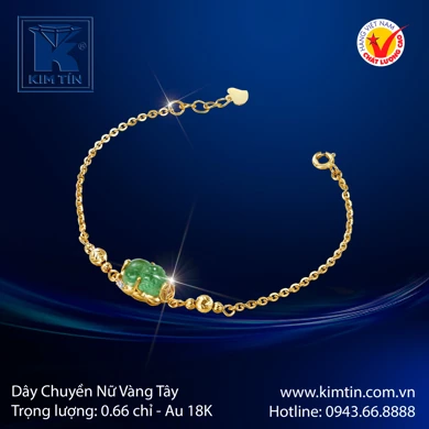 Lắc tay nữ Vàng tây 18K 