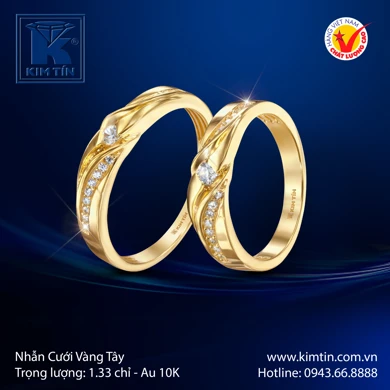Nhẫn cưới Vàng tây 10K