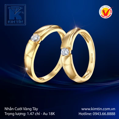 Nhẫn cưới Vàng tây 18K 