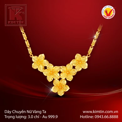 Dây chuyền nữ Vàng 24K