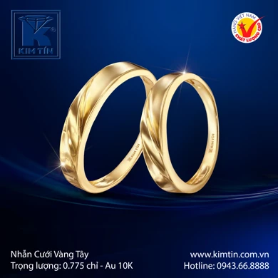 Nhẫn cưới Vàng tây 10K 