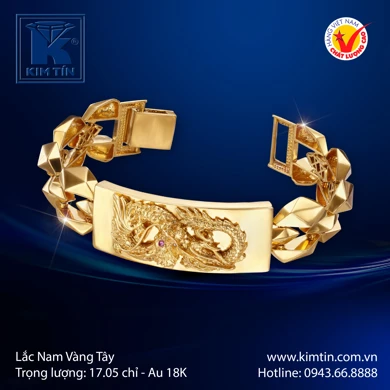 Lắc tay Nam Vàng Tây 