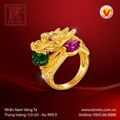 Nhẫn nam Vàng 24K 
