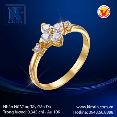 Nhẫn nữ Vàng tây 10K 