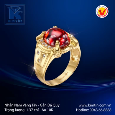 Nhẫn Nam Vàng Tây 10K 