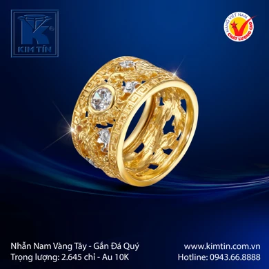 Nhẫn Nam Vàng Tây 10K 