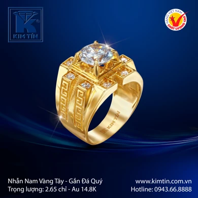 Nhẫn Nam Vàng Tây 14.8K