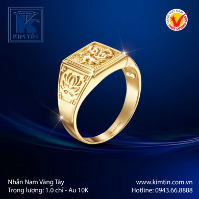 Nhẫn Nam Vàng Tây 10K 