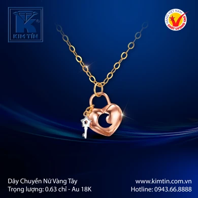 Dây chuyền nữ Vàng tây 18K 