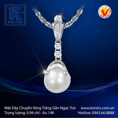 Mặt Dây Chuyền Vàng Trắng 14K