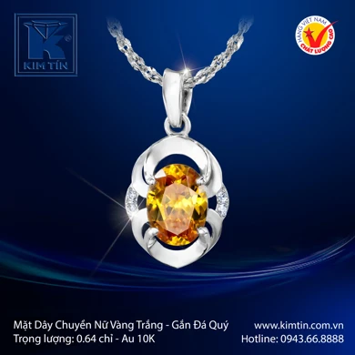 Mặt dây chuyền Vàng trắng 10K 