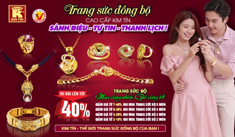 Trang sức đồng bộ CAO CẤP KIM TÍN SÀNH ĐIỆU – TỰ TIN – THANH LỊCH!