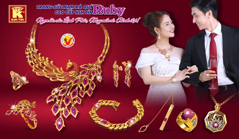 TRANG SỨC NAM ĐÁ QUÝ CAO CẤP KIM TÍN Ruby Ngọn lửa của Hạnh Phúc, May mắn và Thành đạt!